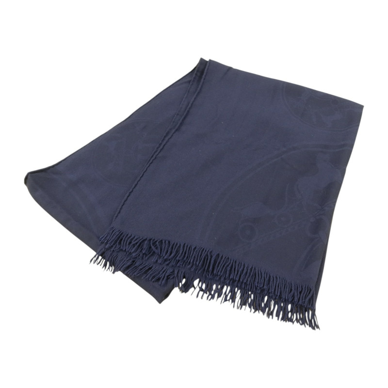 HERMES 羊絨/絲質New Libris Stole 75x210絲巾-4