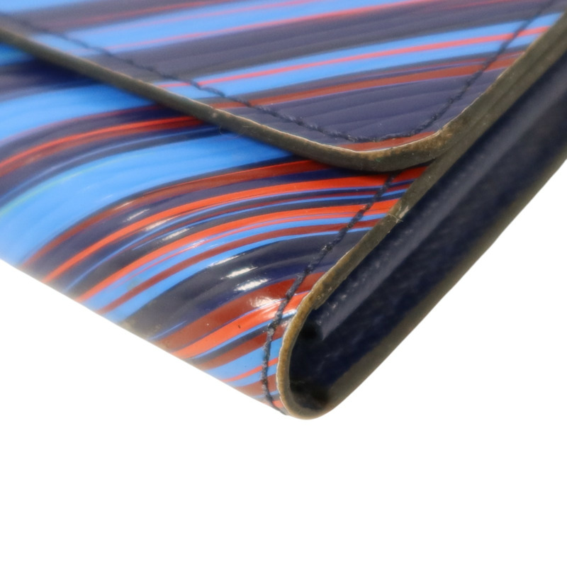 LOUIS VUITTON Epi Rainbow Twist Long Wallet銀扣長錢包-11