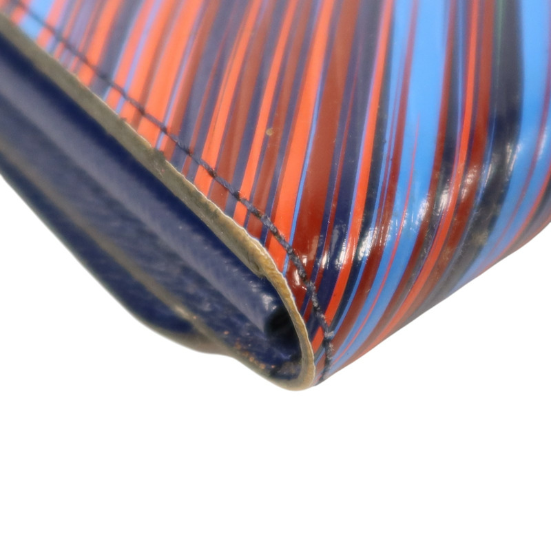 LOUIS VUITTON Epi Rainbow Twist Long Wallet銀扣長錢包-12