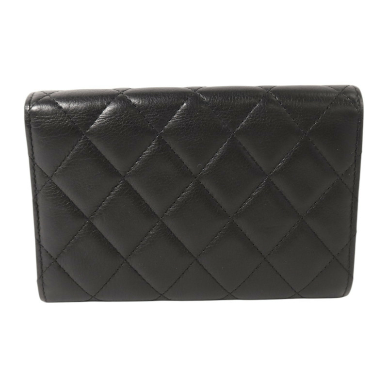 CHANEL 羊皮皮革Wallet金扣長錢包-1