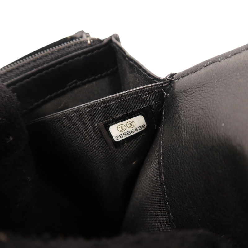 CHANEL 羊皮皮革Wallet金扣長錢包-7