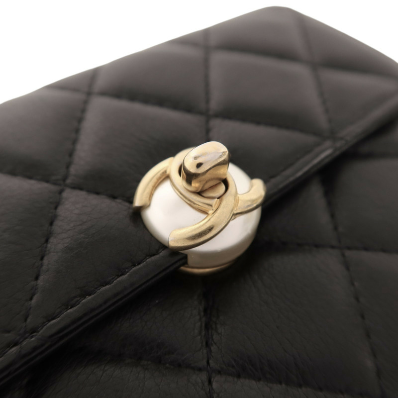 CHANEL 羊皮皮革Wallet金扣長錢包-9