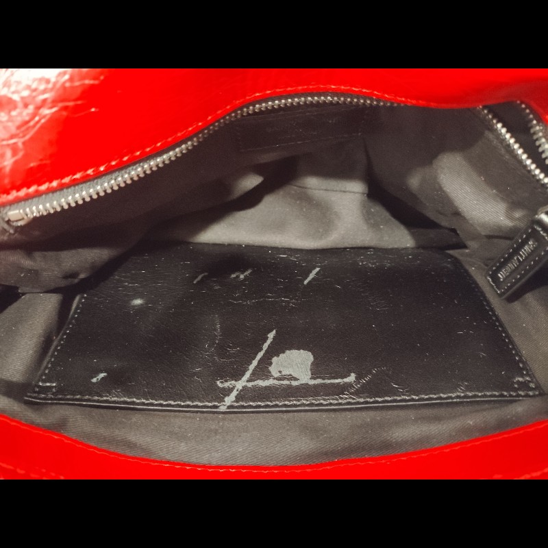 好挖寶｜Saint Laurent YSL Niki Baby 紅色復古皺褶鏈條包 斜背包 肩背包-6