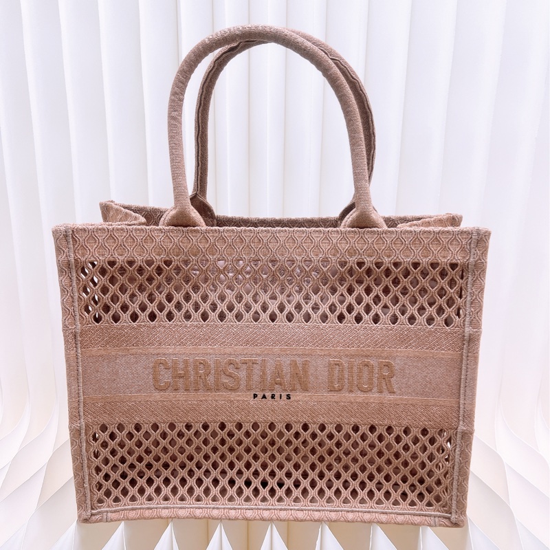 閒置 Dior book 中號粉色網格-0
