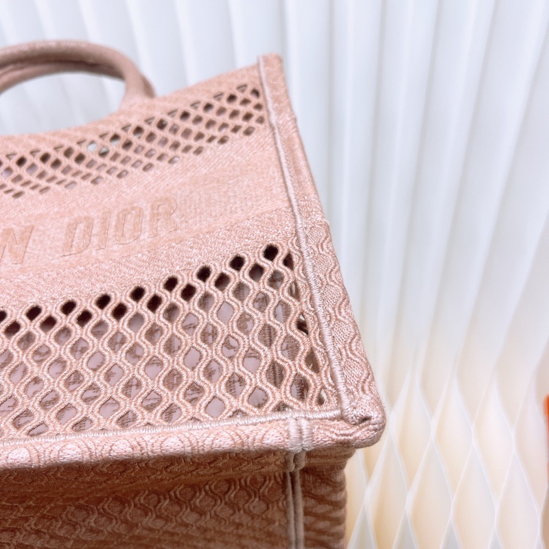 閒置 Dior book 中號粉色網格-2