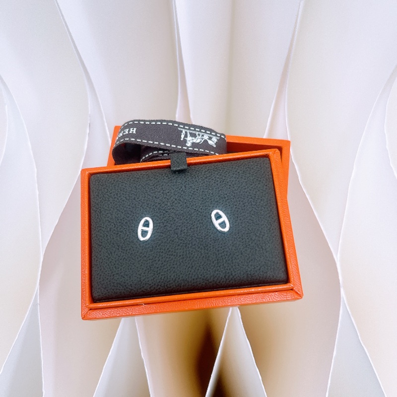 全新 Hermes farandole 純銀豬鼻子耳環-0