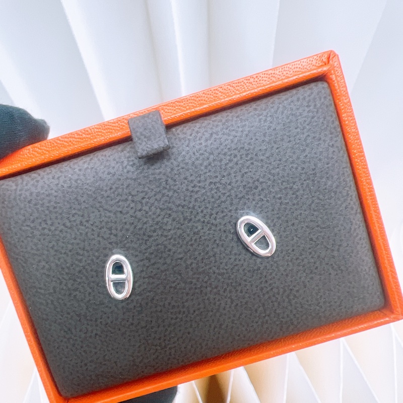 全新 Hermes farandole 純銀豬鼻子耳環-1