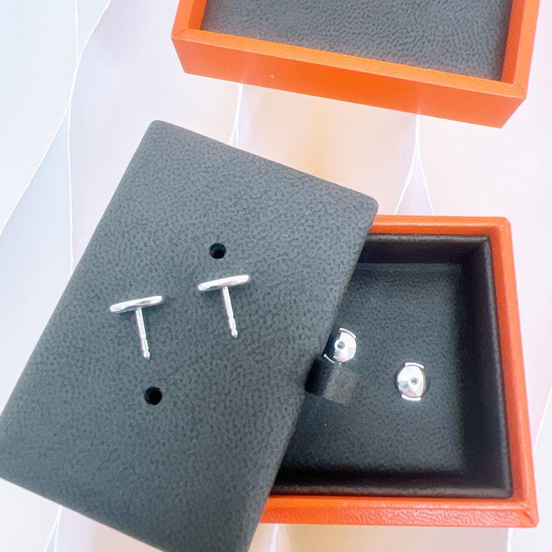 全新 Hermes farandole 純銀豬鼻子耳環-3