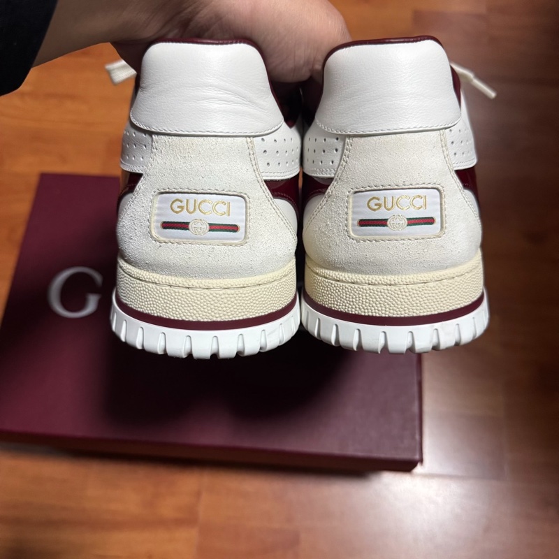 GUCCI正品古馳Re-Web厚底低幫板鞋 男款 白色 46.5碼-4