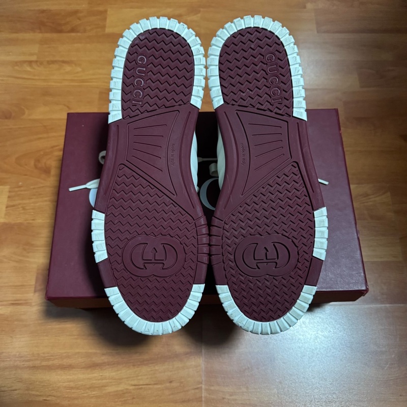 GUCCI正品古馳Re-Web厚底低幫板鞋 男款 白色 46.5碼-6