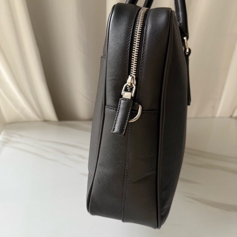 普拉達 Prada 黑色 正標 男士公文包 附件 🈚-3