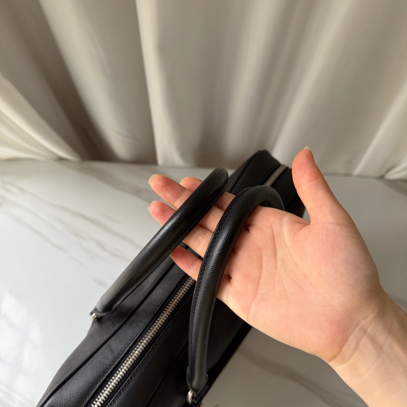 普拉達 Prada 黑色 正標 男士公文包 附件 🈚-4