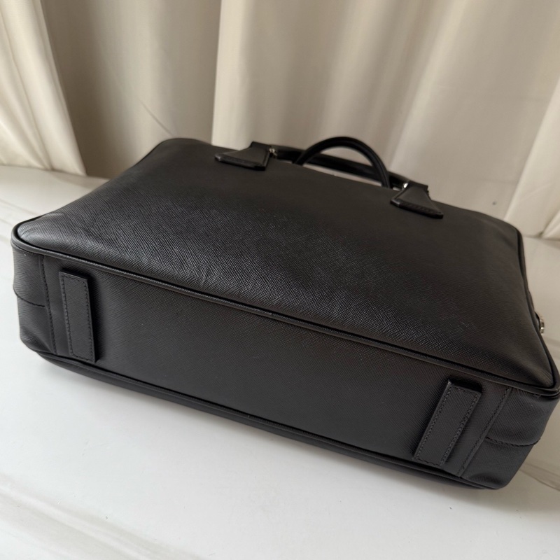 普拉達 Prada 黑色 正標 男士公文包 附件 🈚-8