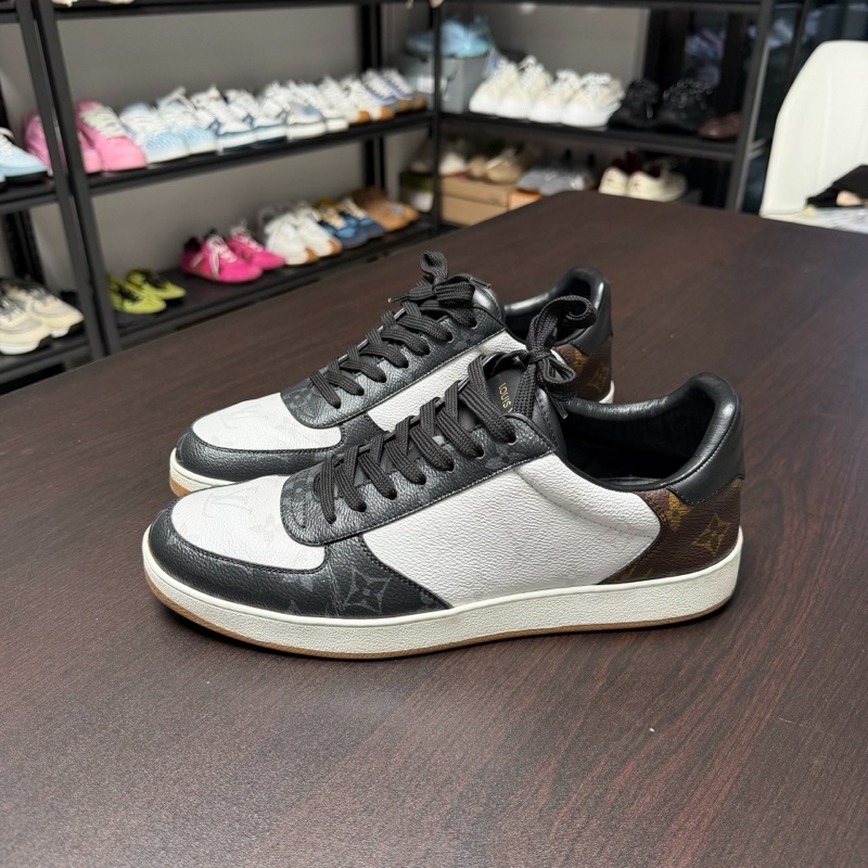 LV 路易威登Rivoli老花三色拼接系帶休閒鞋 41碼-0