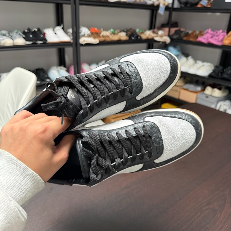 LV 路易威登Rivoli老花三色拼接系帶休閒鞋 41碼-4