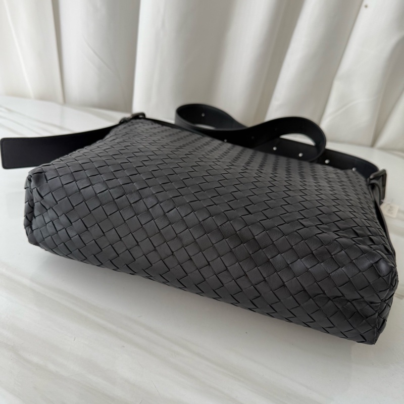 Bottega Veneta葆蝶家  黑蓝色 编织 邮差包 斜挎包 🈚附件-2