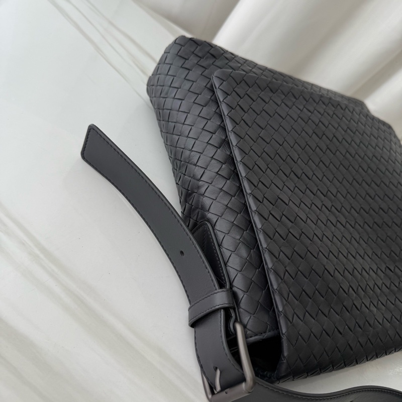 Bottega Veneta葆蝶家  黑蓝色 编织 邮差包 斜挎包 🈚附件-6