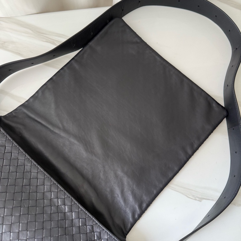 Bottega Veneta葆蝶家  黑蓝色 编织 邮差包 斜挎包 🈚附件-7