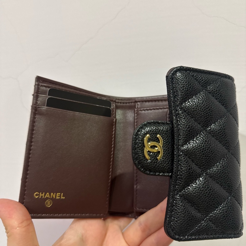 全新香奈兒經典款短夾-3