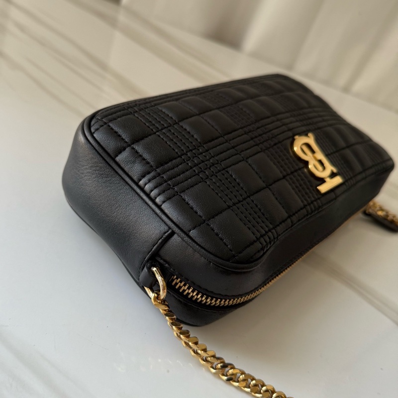 巴寶莉 Burberry 黑金 lola 相機包 🈚附件-2