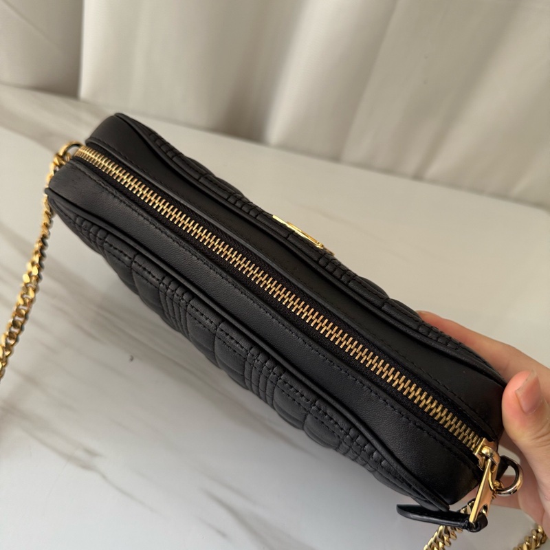 巴寶莉 Burberry 黑金 lola 相機包 🈚附件-3