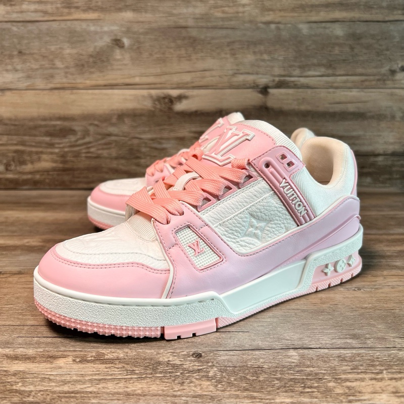 Louis Vuitton路易威登 Trainer 25款 白粉 粉色 37碼-0