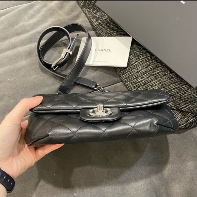 預定❤️ chanel #黑銀 #腰包 #胸包 #cf-1