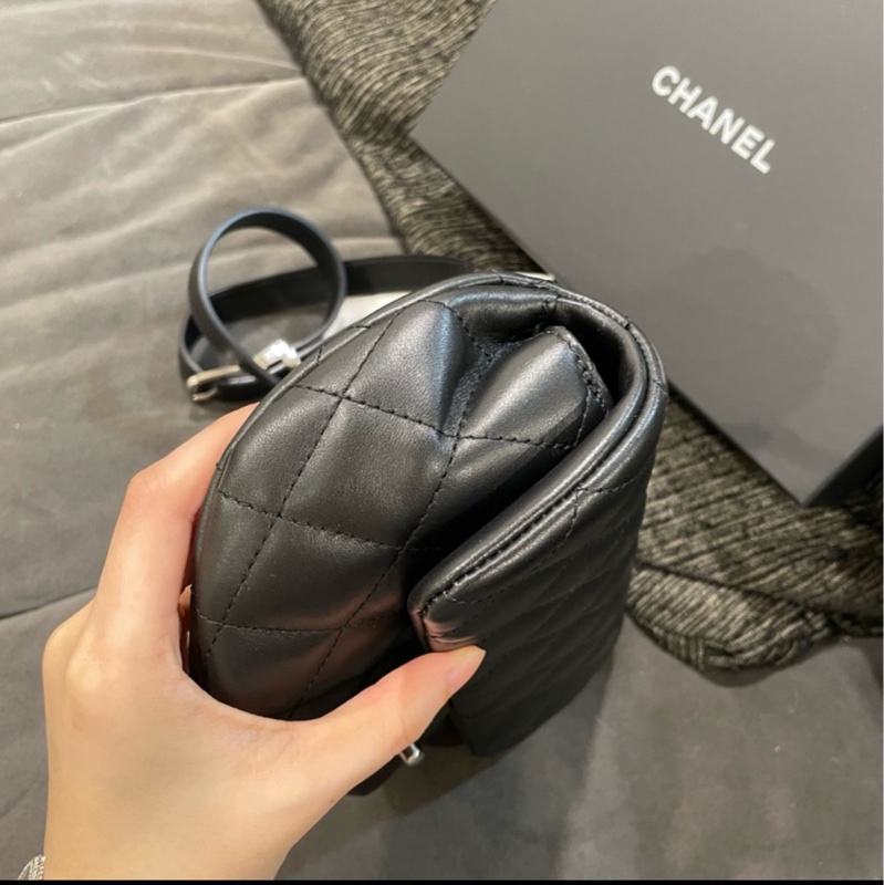 預定❤️ chanel #黑銀 #腰包 #胸包 #cf-2