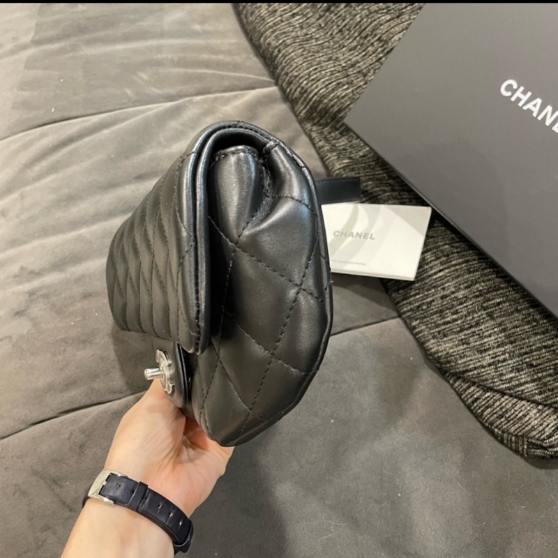 預定❤️ chanel #黑銀 #腰包 #胸包 #cf-4