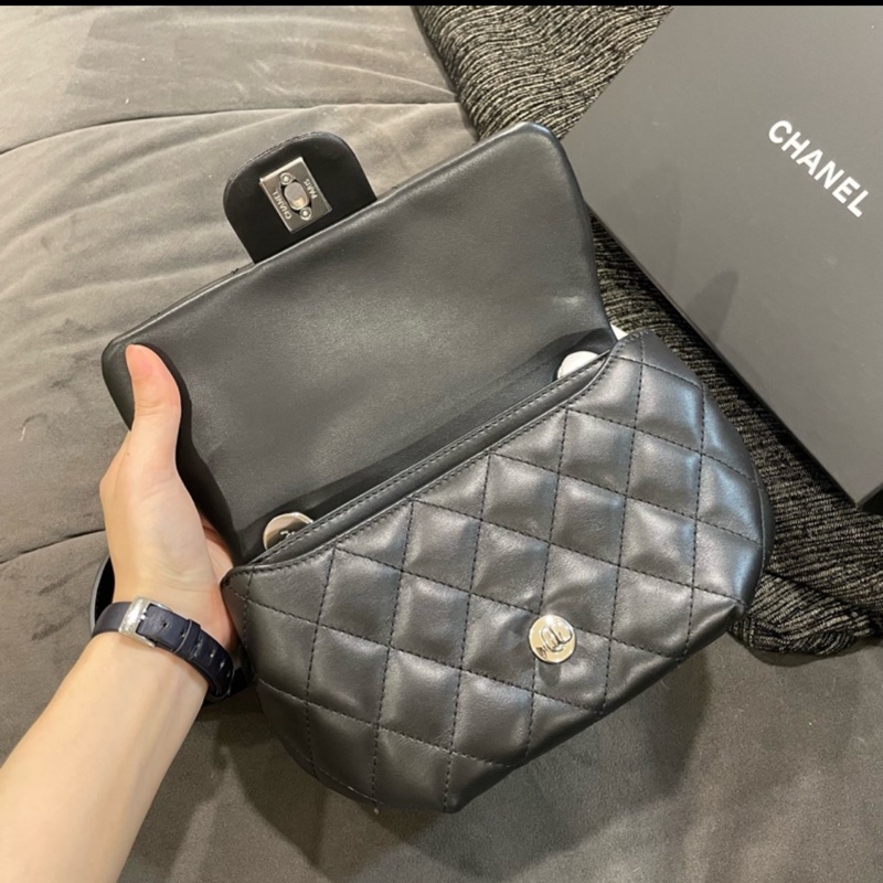 預定❤️ chanel #黑銀 #腰包 #胸包 #cf-6