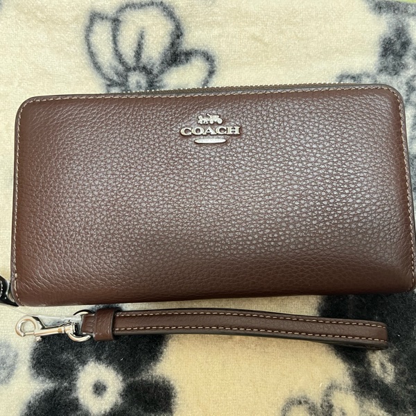 全新Coach長夾，中性棕，男女都適用-5