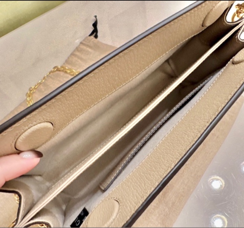 絕美超低價Gucci ophidia 系列 GG logo 織帶皮革磁扣肩背斜背包-3