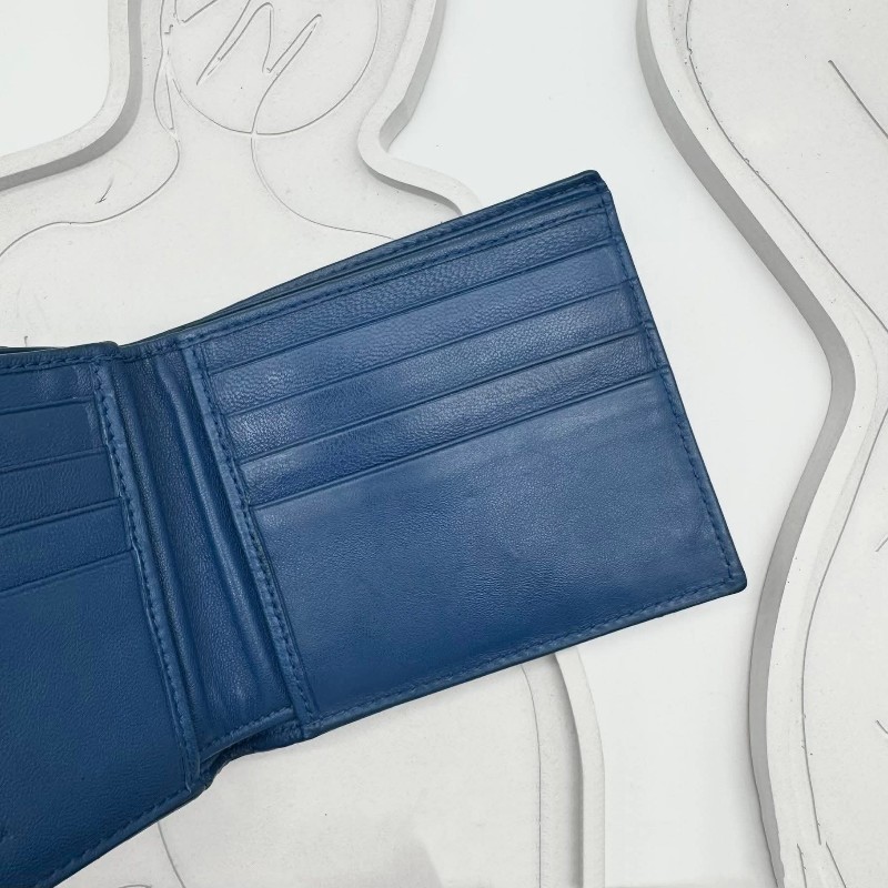 BOTTEGA VENETA BV經典編織小羊皮咖啡色撞色短夾-19