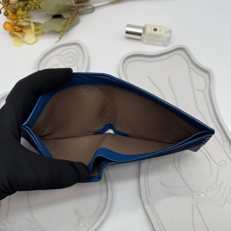 BOTTEGA VENETA BV經典編織小羊皮咖啡色撞色短夾-20