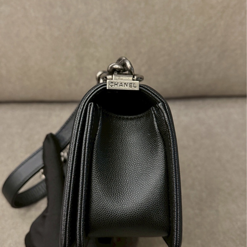香奈兒BOY20荔枝黑銀-1