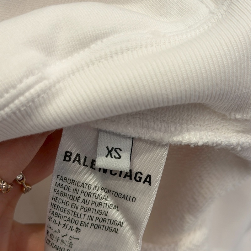 巴黎世家字體白色帽踢-2