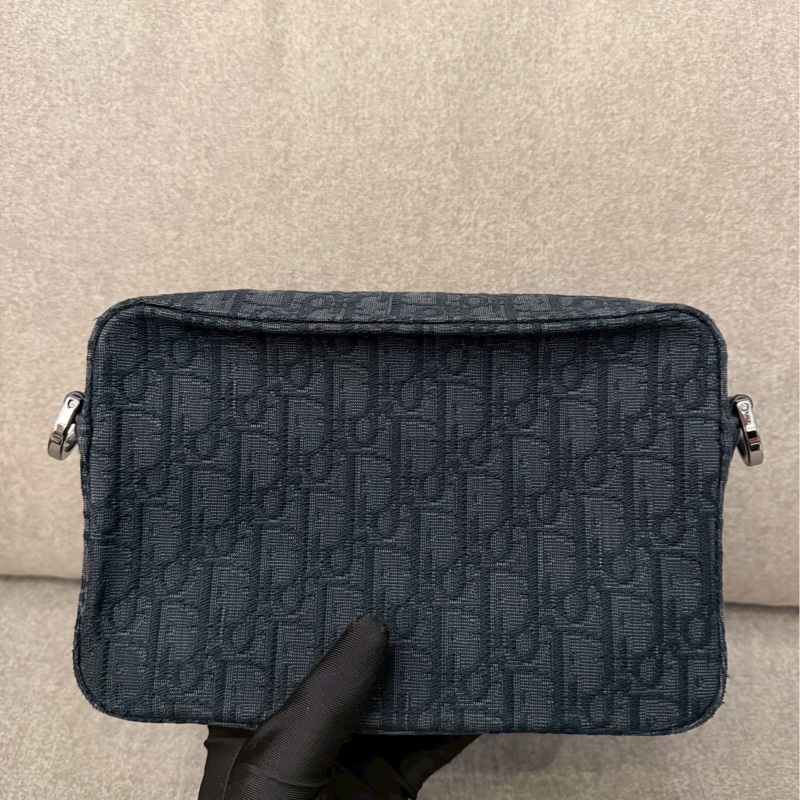 DIOR黑色相機郵差包-2