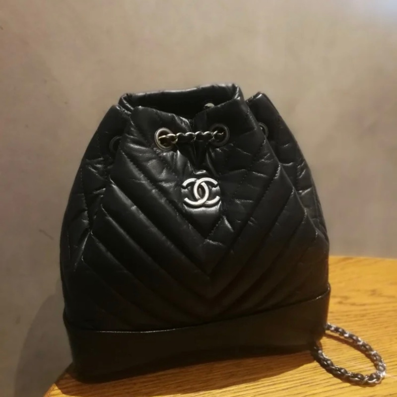 「JL精品代購」 9新 Chanel 香奈兒Gabrielle 流浪雙肩背包-0