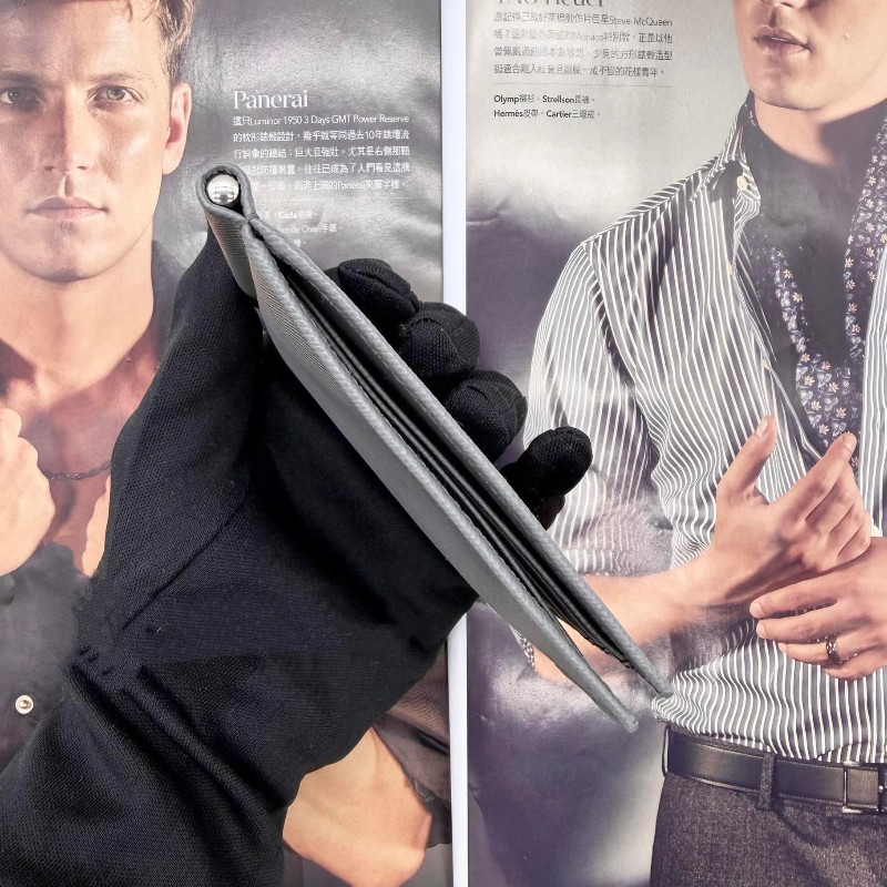 PRADA Saffiano 十字紋防刮牛皮鈔票夾短夾-10