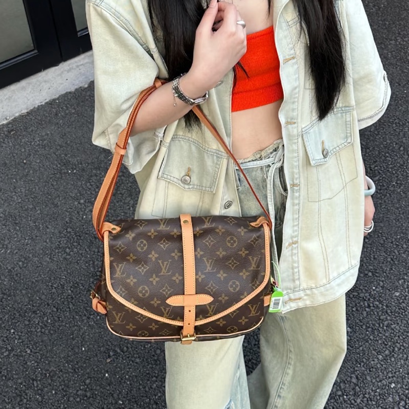 Louis Vuitton • 經典老花雙子星馬鞍包 小號-1