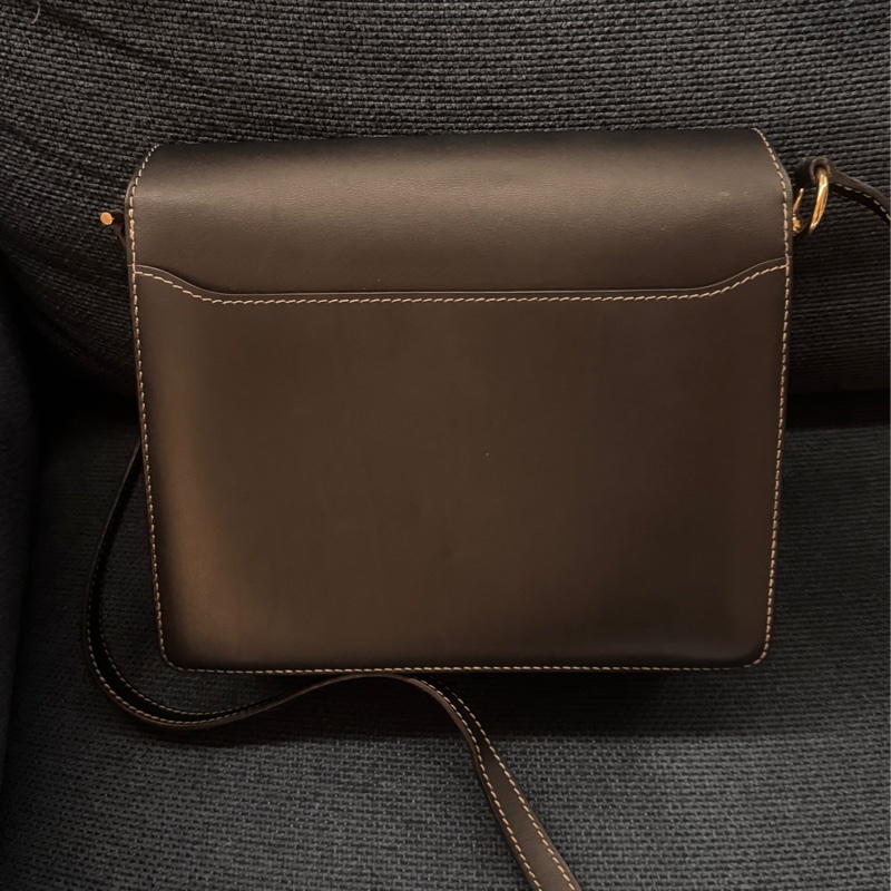 甜售HERMES愛馬仕ROULIS 23 豬鼻子方形斜背包 黑灰+淡金釦 x刻-12