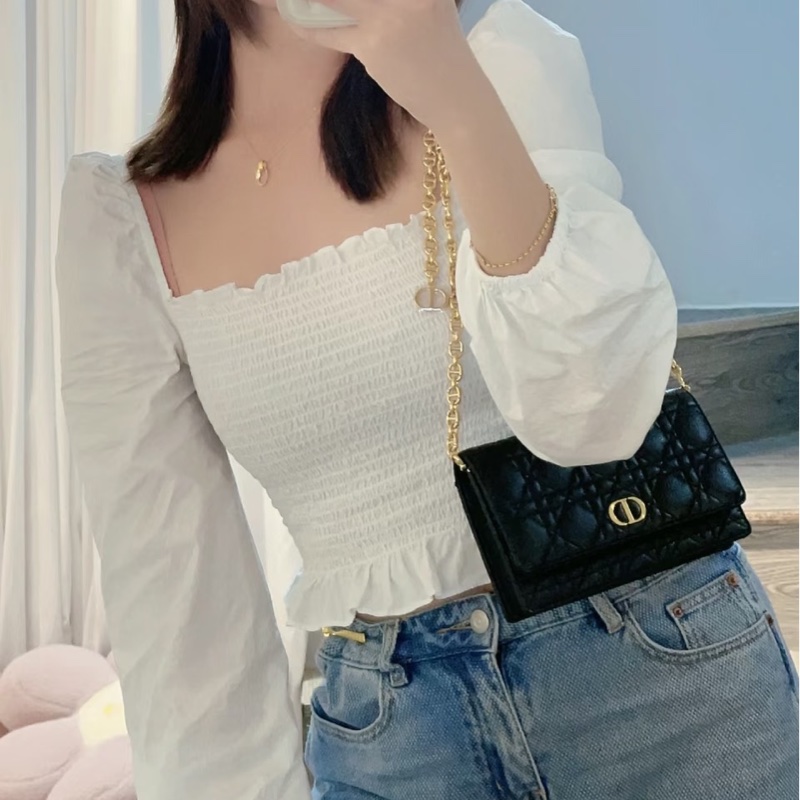 迪奧DIOR CARO WOC 黑金籐格紋小牛皮斜背包 S5134UWHC 絕美復古CD釦爆款天菜 🖤-3