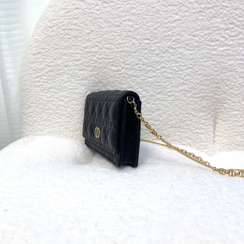 迪奧DIOR CARO WOC 黑金籐格紋小牛皮斜背包 S5134UWHC 絕美復古CD釦爆款天菜 🖤-8