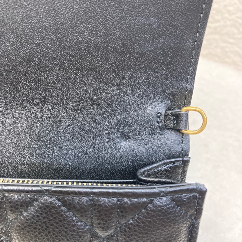 迪奧DIOR CARO WOC 黑金籐格紋小牛皮斜背包 S5134UWHC 絕美復古CD釦爆款天菜 🖤-14