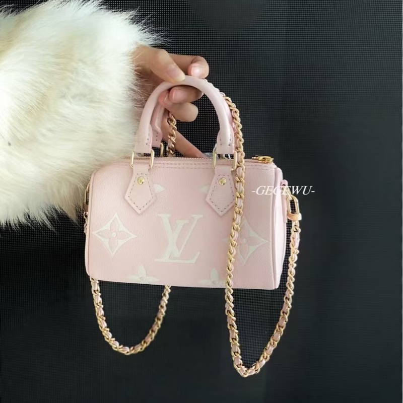 全新全配🈶2025年底購證❤️ lv #speedy #nano #草莓牛奶 #櫻花粉-3