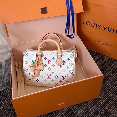 全新全配🌟新款❤️ lv #speedy25 #波士頓 #白三彩 #新款