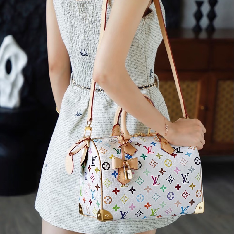 全新全配🌟新款❤️ lv #speedy25 #波士頓 #白三彩 #新款-1