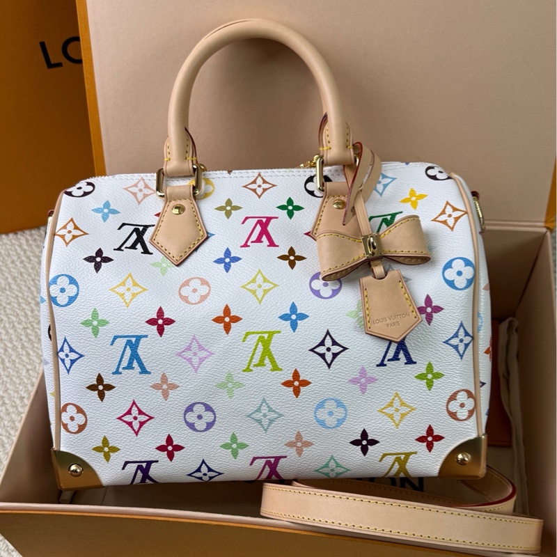 全新全配🌟新款❤️ lv #speedy25 #波士頓 #白三彩 #新款-4