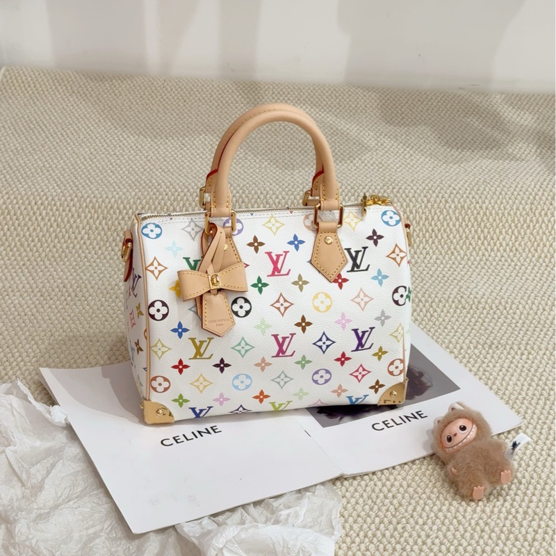 全新全配🌟新款❤️ lv #speedy25 #波士頓 #白三彩 #新款-7