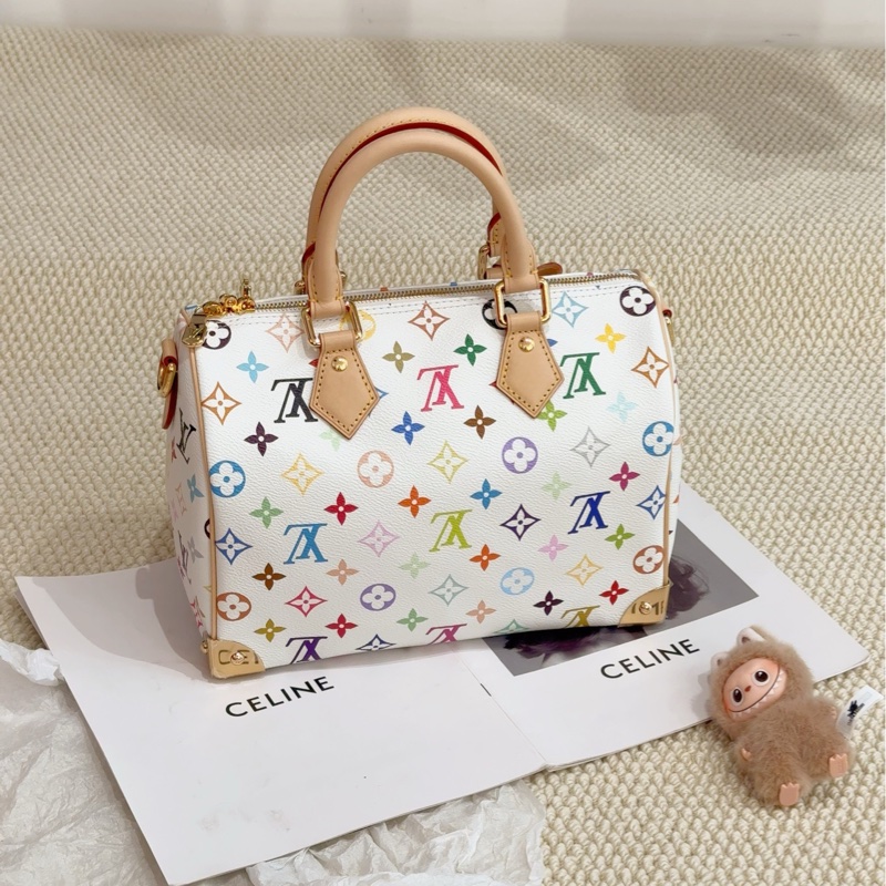 全新全配🌟新款❤️ lv #speedy25 #波士頓 #白三彩 #新款-8